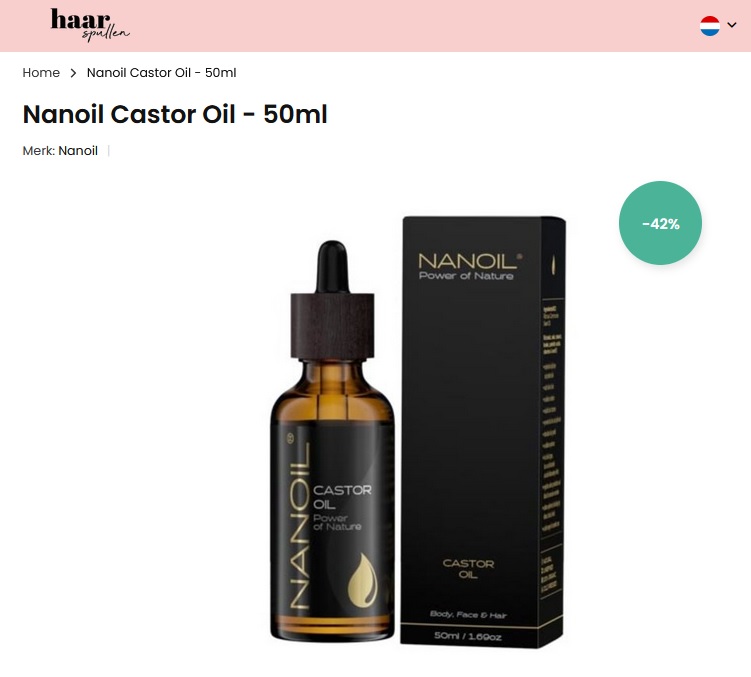 Nanoil ricinusolie Haarspullen